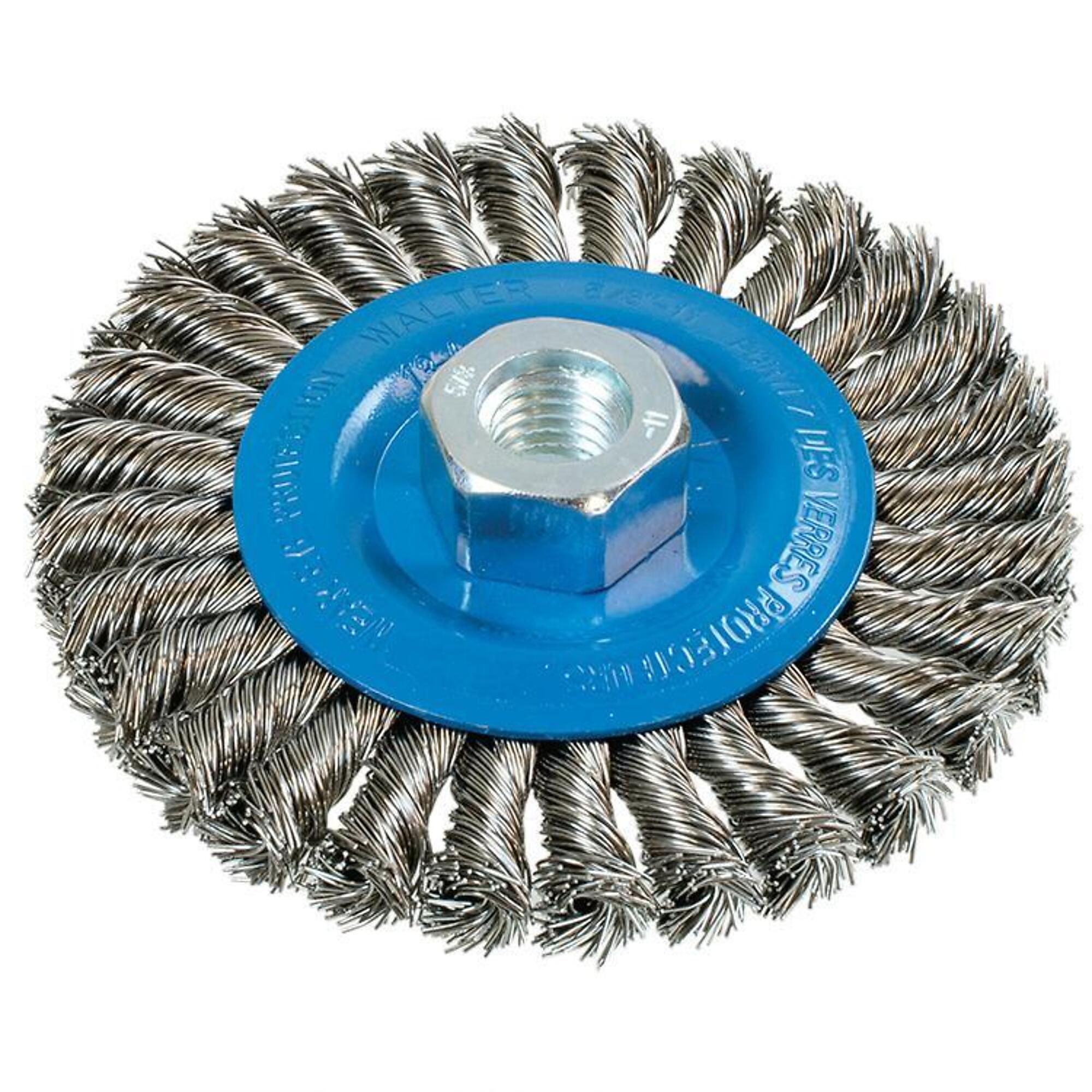Walter Stainless Steel Power Brush — 4-1/2in. x 1/4in. x 5/8-11, Model# 13L464